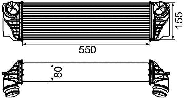 Intercooler, échangeur (Refroidisseur d'air) MAHLE Aftermarket ref. CI 184 000P