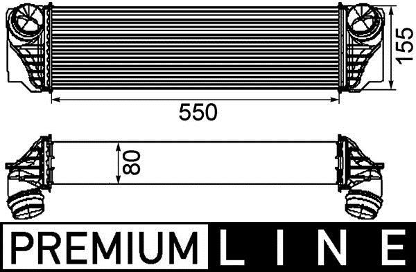 Intercooler, échangeur (Refroidisseur d'air) MAHLE Aftermarket ref. CI 184 000P