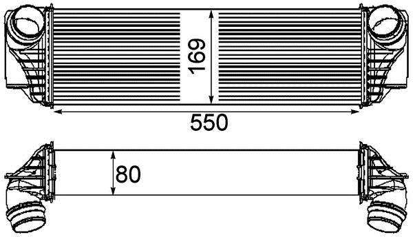 Intercooler, échangeur (Refroidisseur d'air) MAHLE Aftermarket ref. CI 185 000P