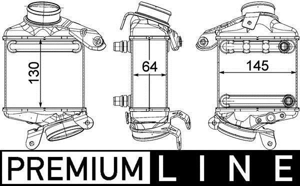 Intercooler, échangeur (Refroidisseur d'air) MAHLE Aftermarket ref. CI 186 000P