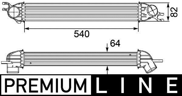 Intercooler, échangeur (Refroidisseur d'air) MAHLE Aftermarket ref. CI 188 000P