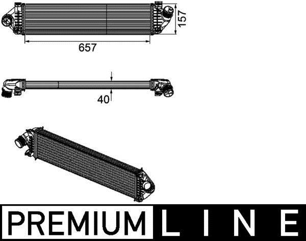 Intercooler, échangeur (Refroidisseur d'air) MAHLE Aftermarket ref. CI 190 000P