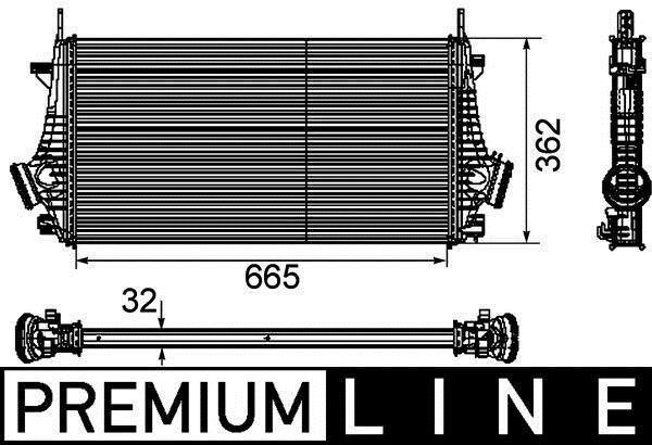 Intercooler, échangeur (Refroidisseur d'air) MAHLE Aftermarket ref. CI 191 000P