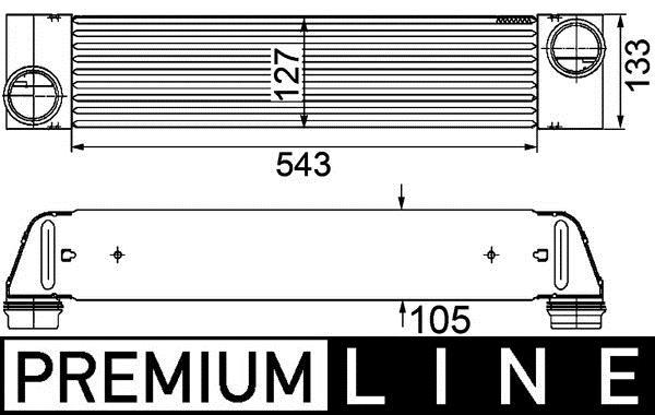 Intercooler, échangeur (Refroidisseur d'air) MAHLE Aftermarket ref. CI 193 000P