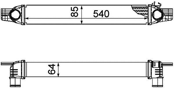 Intercooler, échangeur (Refroidisseur d'air) MAHLE Aftermarket ref. CI 194 000P