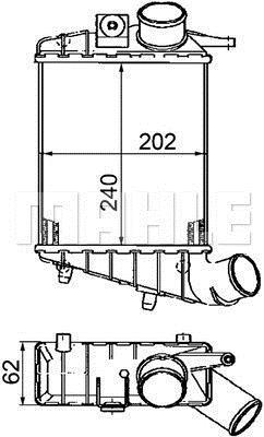 Intercooler, échangeur (Refroidisseur d'air) MAHLE Aftermarket ref. CI 195 000P