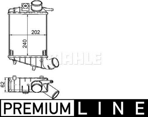Intercooler, échangeur (Refroidisseur d'air) MAHLE Aftermarket ref. CI 195 000P