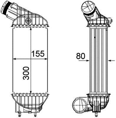 Intercooler, échangeur (Refroidisseur d'air) MAHLE Aftermarket ref. CI 199 000P