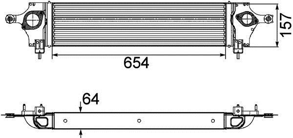 Intercooler, échangeur (Refroidisseur d'air) MAHLE Aftermarket ref. CI 200 000P