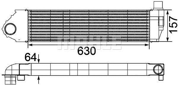 Intercooler, échangeur (Refroidisseur d'air) MAHLE Aftermarket ref. CI 206 000P