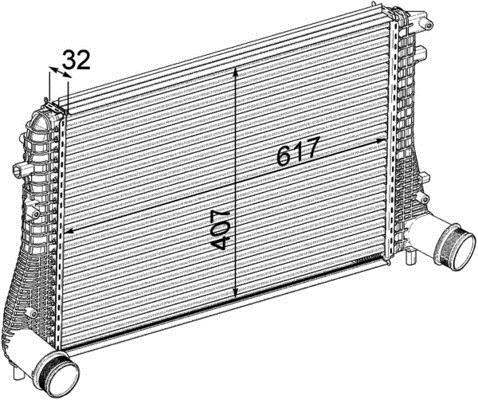 Intercooler, échangeur (Refroidisseur d'air) MAHLE Aftermarket ref. CI 207 000P