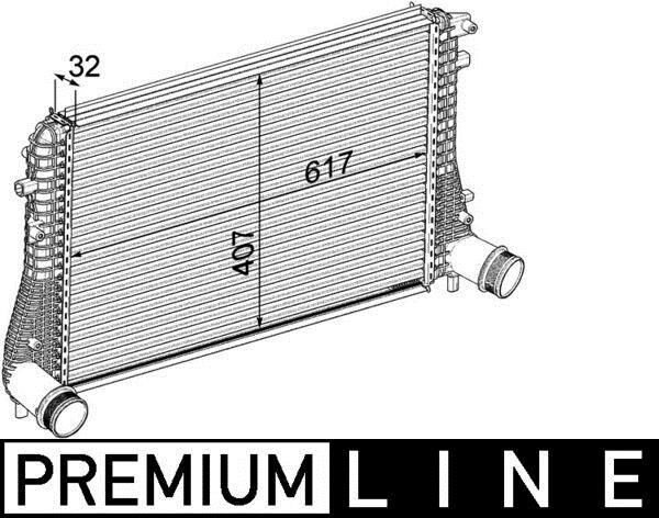 Intercooler, échangeur (Refroidisseur d'air) MAHLE Aftermarket ref. CI 207 000P