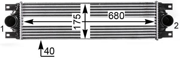 Intercooler, échangeur (Refroidisseur d'air) MAHLE Aftermarket ref. CI 20 000P