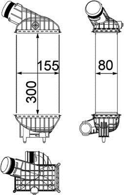 Intercooler, échangeur (Refroidisseur d'air) MAHLE Aftermarket ref. CI 212 000P