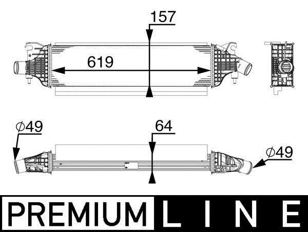 Intercooler, échangeur (Refroidisseur d'air) MAHLE Aftermarket ref. CI 213 000P