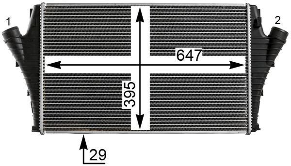Intercooler, échangeur (Refroidisseur d'air) MAHLE Aftermarket ref. CI 21 000P