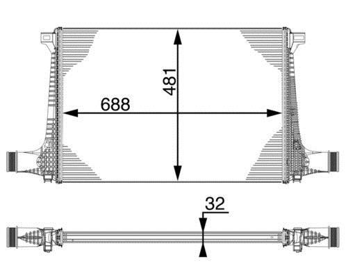 Intercooler, échangeur (Refroidisseur d'air) MAHLE Aftermarket ref. CI 220 000P
