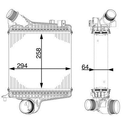 Intercooler, échangeur (Refroidisseur d'air) MAHLE Aftermarket ref. CI 221 000P