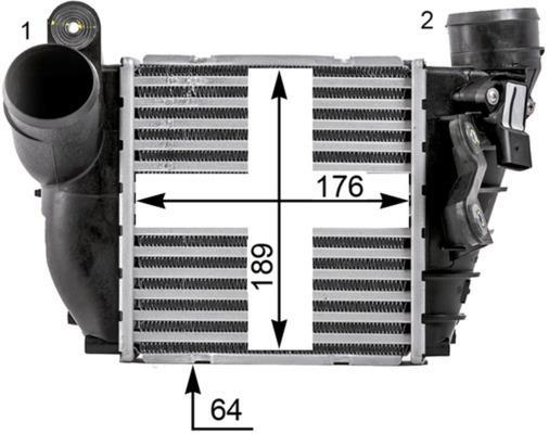 Intercooler, échangeur (Refroidisseur d'air) MAHLE Aftermarket ref. CI 22 000P