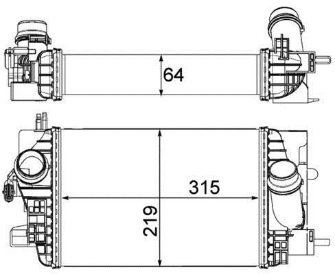 Intercooler, échangeur (Refroidisseur d'air) MAHLE Aftermarket ref. CI 235 000P