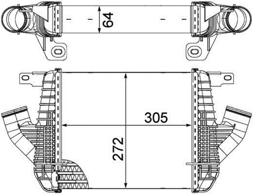Intercooler, échangeur (Refroidisseur d'air) MAHLE Aftermarket ref. CI 237 000P