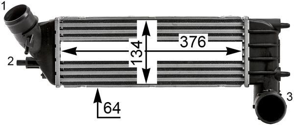 Intercooler, échangeur (Refroidisseur d'air) MAHLE Aftermarket ref. CI 23 000P