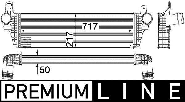 Intercooler, échangeur (Refroidisseur d'air) MAHLE Aftermarket ref. CI 242 000P
