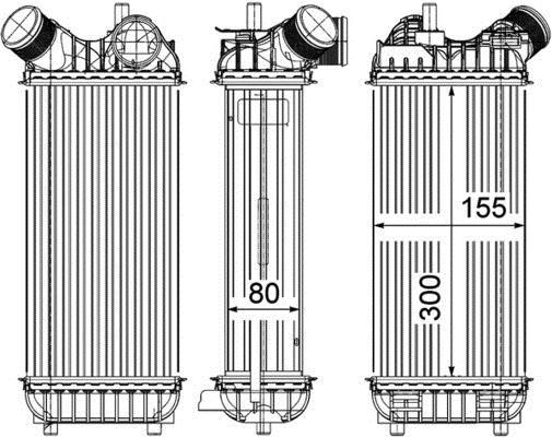 Intercooler, échangeur (Refroidisseur d'air) MAHLE Aftermarket ref. CI 246 000P