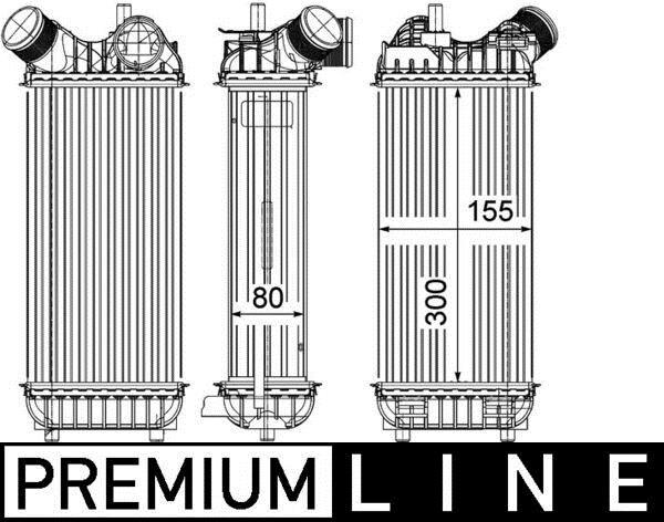 Intercooler, échangeur (Refroidisseur d'air) MAHLE Aftermarket ref. CI 246 000P