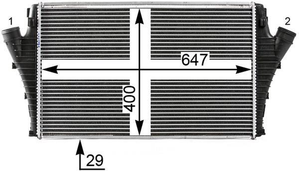Intercooler, échangeur (Refroidisseur d'air) MAHLE Aftermarket ref. CI 24 000P