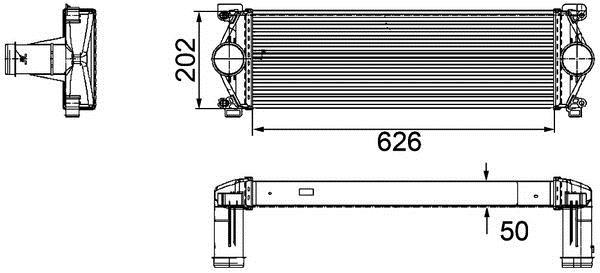 Intercooler, échangeur (Refroidisseur d'air) MAHLE Aftermarket ref. CI 254 000P