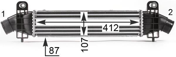 Intercooler, échangeur (Refroidisseur d'air) MAHLE Aftermarket ref. CI 25 000P