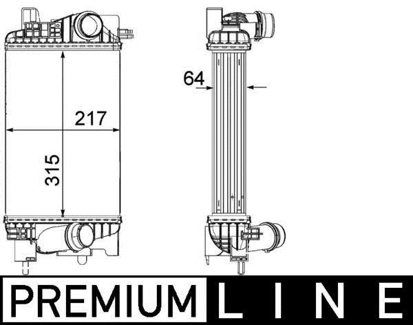 Intercooler, échangeur (Refroidisseur d'air) MAHLE Aftermarket ref. CI 262 000P