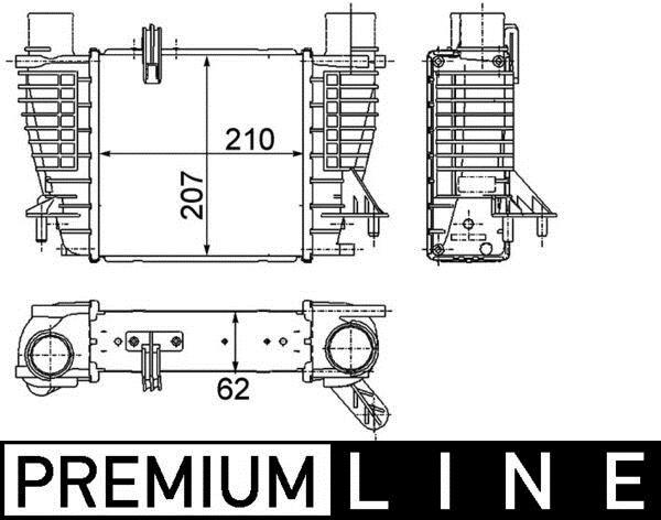 Intercooler, échangeur (Refroidisseur d'air) MAHLE Aftermarket ref. CI 264 000P