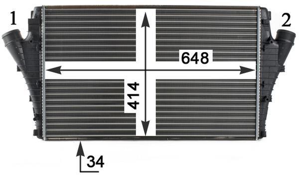 Intercooler, échangeur (Refroidisseur d'air) MAHLE Aftermarket ref. CI 301 000P