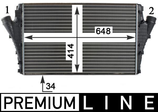 Intercooler, échangeur (Refroidisseur d'air) MAHLE Aftermarket ref. CI 301 000P