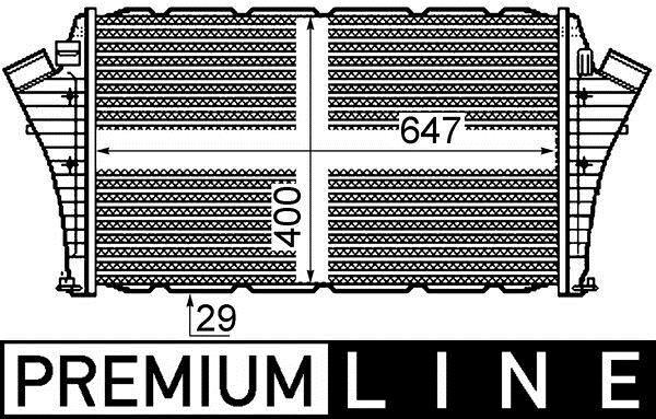 Intercooler, échangeur (Refroidisseur d'air) MAHLE Aftermarket ref. CI 304 000P