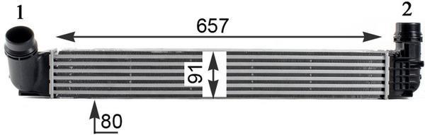 Intercooler, échangeur (Refroidisseur d'air) MAHLE Aftermarket ref. CI 313 000P