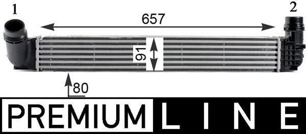 Intercooler, échangeur (Refroidisseur d'air) MAHLE Aftermarket ref. CI 313 000P