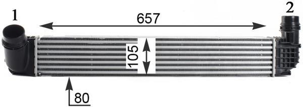 Intercooler, échangeur (Refroidisseur d'air) MAHLE Aftermarket ref. CI 314 000P