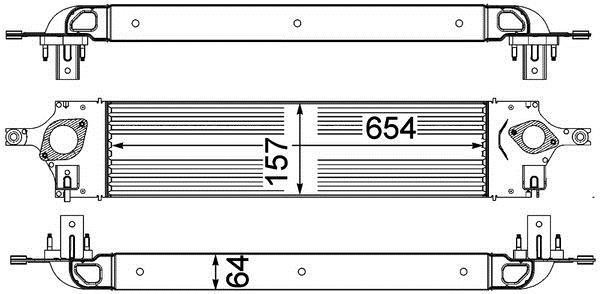 Intercooler, échangeur (Refroidisseur d'air) MAHLE Aftermarket ref. CI 319 000P