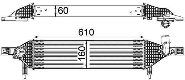 Intercooler, échangeur (Refroidisseur d'air) MAHLE Aftermarket ref. CI 320 000P