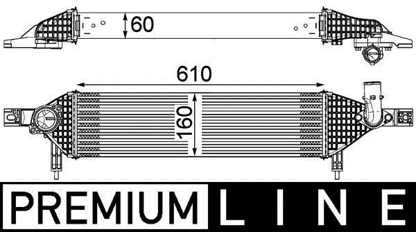 Intercooler, échangeur (Refroidisseur d'air) MAHLE Aftermarket ref. CI 320 000P