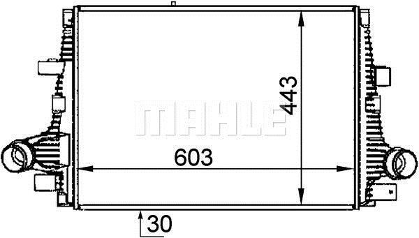Intercooler, échangeur (Refroidisseur d'air) MAHLE Aftermarket ref. CI 325 000P