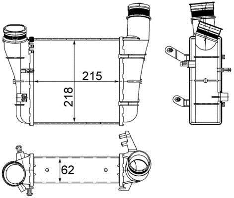 Intercooler, échangeur (Refroidisseur d'air) MAHLE Aftermarket ref. CI 336 000S