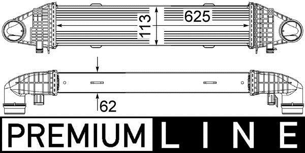 Intercooler, échangeur (Refroidisseur d'air) MAHLE Aftermarket ref. CI 356 000P