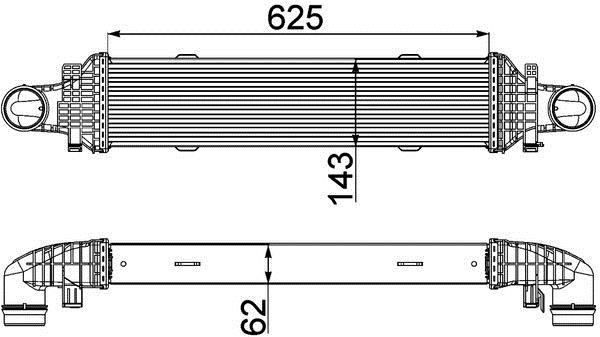 Intercooler permutador ar-ar MAHLE Aftermarket ref. CI 357 000P
