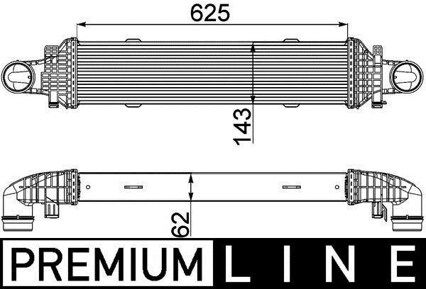 Intercooler permutador ar-ar MAHLE Aftermarket ref. CI 357 000P