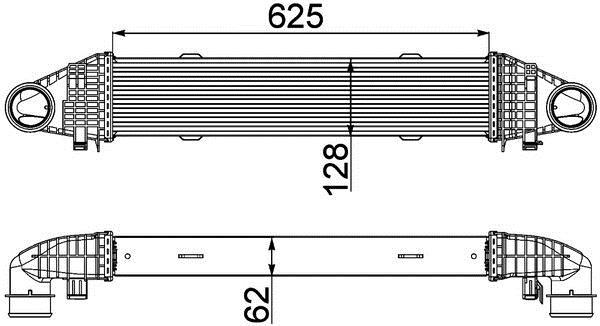 Intercooler, échangeur (Refroidisseur d'air) MAHLE Aftermarket ref. CI 358 000P