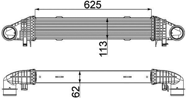 Intercooler permutador ar-ar MAHLE Aftermarket ref. CI 359 000P